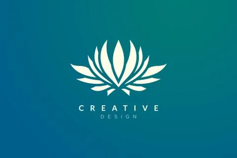 Minimalist flower vector design. It is suitable for spas, hotels, beauty, hea Stock Illustration