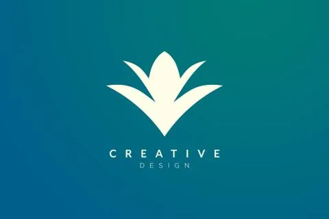 Minimalist flower vector design. It is suitable for spas, hotels, beauty, hea Illustrazione stock