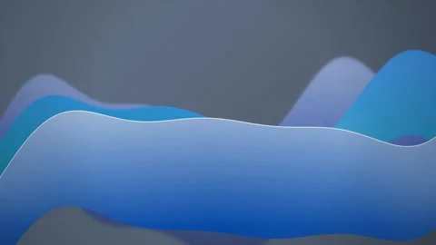 Minimalist flowing wave shapes drift in a seamless loop Stock Footage 342862079