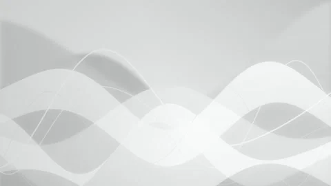 Minimalist flowing waves and thin curved lines move in a gentle rhythm Stock Footage 342216131