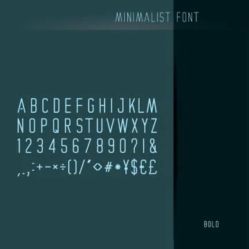 Minimalist font set イラスト素材