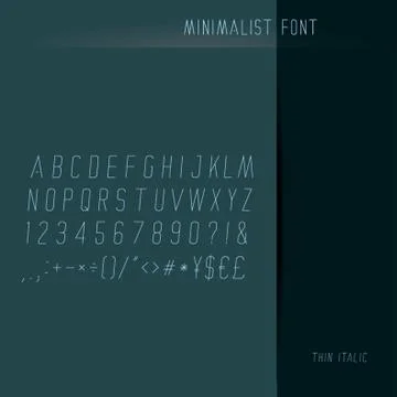 Minimalist font set イラスト素材