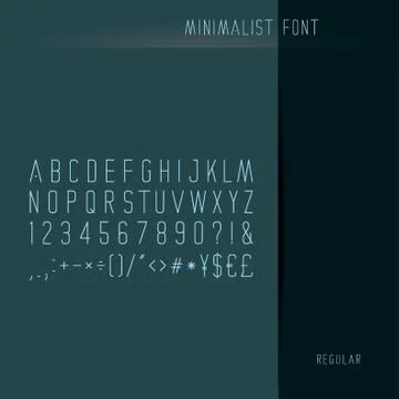Minimalist font set イラスト素材