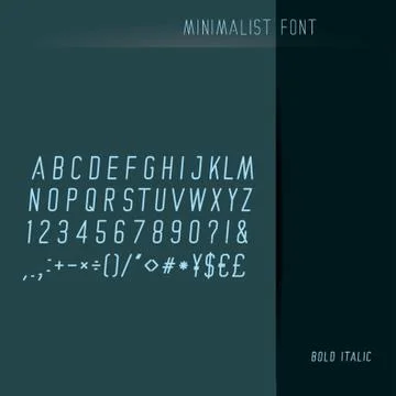 Minimalist font set イラスト素材