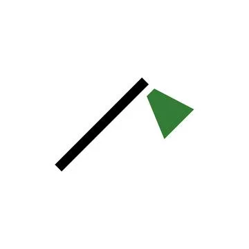 Minimalist Forest Axe Icon Simple Design Vector Stock Illustration