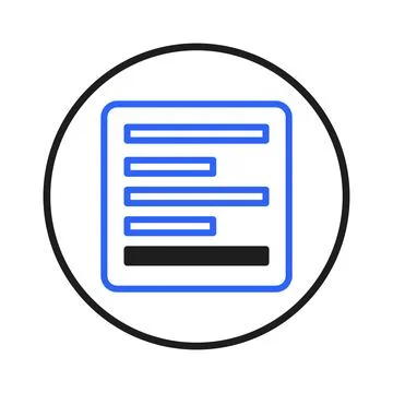 Minimalist form interface vector illustration encased in a circle ideal for.. Ilustração Stock