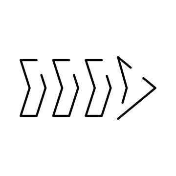 Minimalist forward arrows concept representing speed and progress Stock Illustration