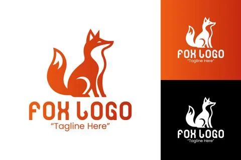 Minimalist Fox Logo for Clean and Stylish Business Branding Stock Illustration