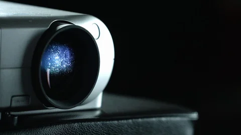 Minimalist front view of video projector Stock Footage 101604065