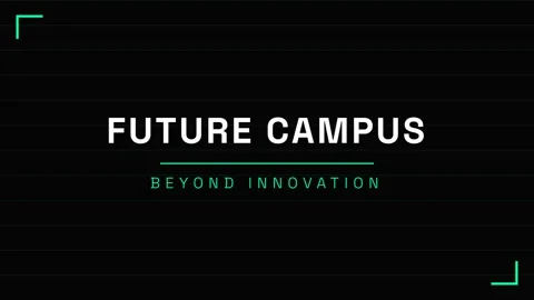 Minimalist future campus concept text on black screen background Stock Footage 337501729
