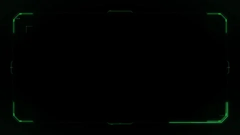 Minimalist futuristic digital interface frame with sharp green glowing line.. 動画素材 335826605