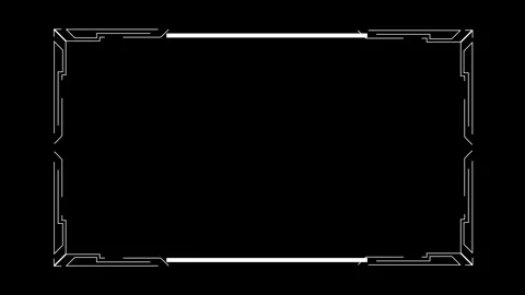 Minimalist Futuristic Digital Interface Frame Animation Stockbeeldmateriaal 347005212