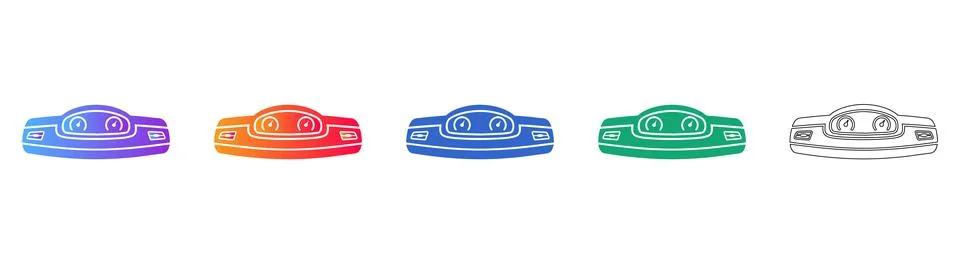 Minimalist Game Console or Controller Graphic Icon Set Stock Illustration