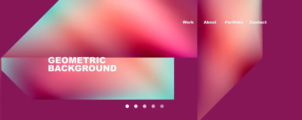 Minimalist geometric abstract background with fluid gradients. Vector イラスト素材
