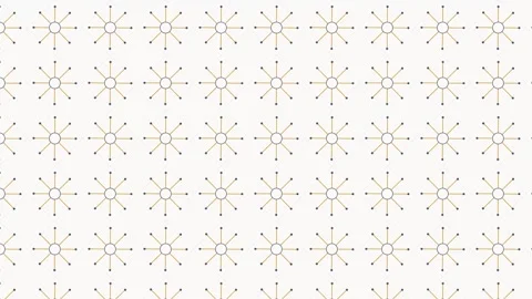 Minimalist Geometric Abstract Pattern Animation with Rotating Star Shapes Vídeos de archivo 344232100
