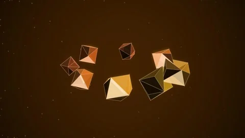 Minimalist geometric abstract pattern design on dark background Stock Footage 344516725