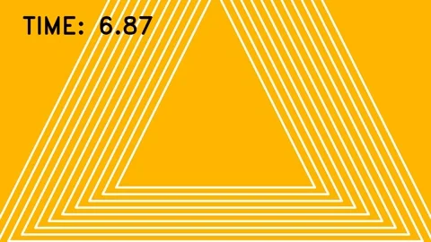 Minimalist geometric animation displaying white concentric triangles Stock Footage 338388045