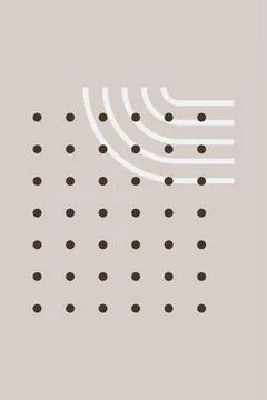 Minimalist Geometric Arch Line Wall Art Decor Stock Illustration
