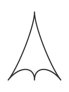 A minimalist geometric arrow pointer vector icon with a sleek sharp outline d Illustrazione stock
