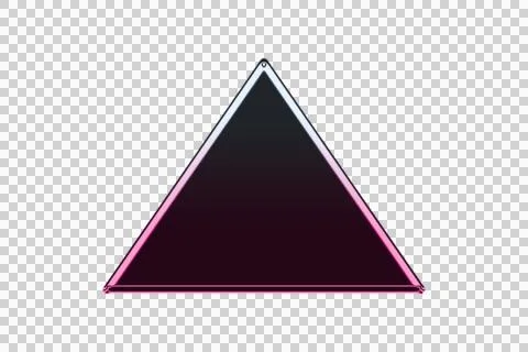 Minimalist geometric arrow shape with gradient fill in dark purple and white Illustrazione stock