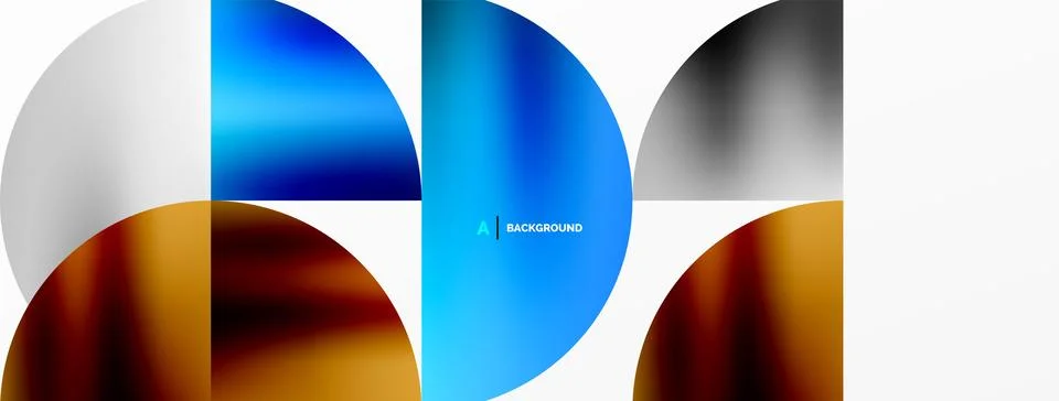 Minimalist geometric background featuring metallic round triangles, delivering Stock Illustration