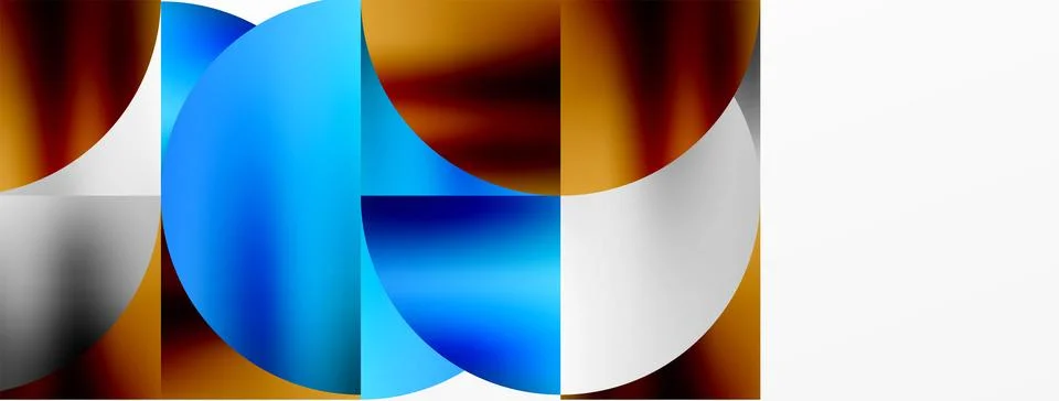 Minimalist geometric background featuring metallic round triangles, delivering Stock Illustration