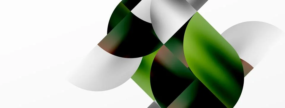 Minimalist geometric background featuring metallic round triangles, delivering Stock Illustration