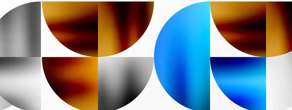 Minimalist geometric background featuring metallic round triangles, delivering 스톡 일러스트