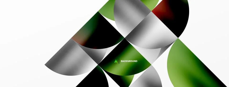 Minimalist geometric background featuring metallic round triangles, delivering Stock Illustration