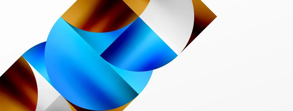 Minimalist geometric background featuring metallic round triangles, delivering Stock Illustration