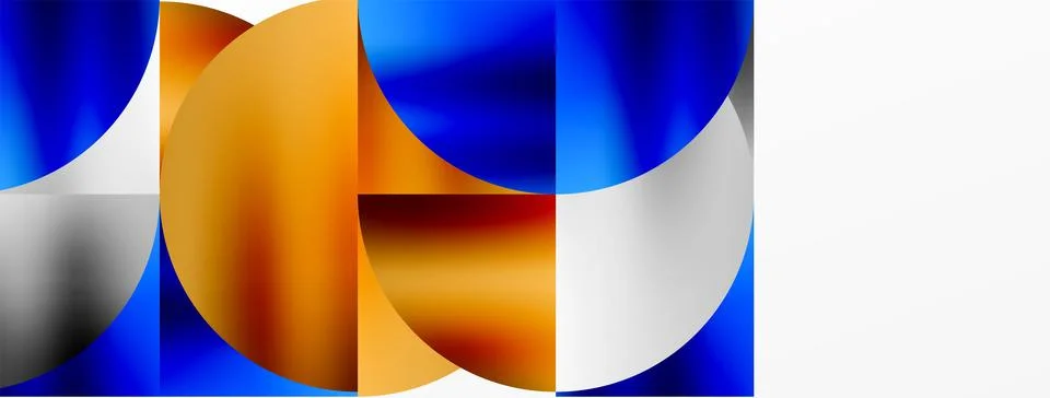 Minimalist geometric background featuring metallic round triangles, delivering Stock Illustration