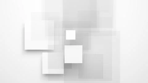Minimalist geometric background with overlapping translucent squares and subtle Illustrazione stock