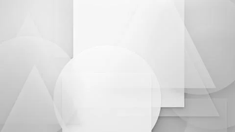 Minimalist geometric background with overlapping translucent shapes in shades of Stock Illustration
