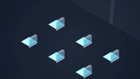 Minimalist geometric background pattern with abstract dark blue and grey shap Stock Footage 344649864