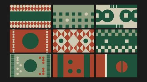 Minimalist geometric block background Set Stock Illustration