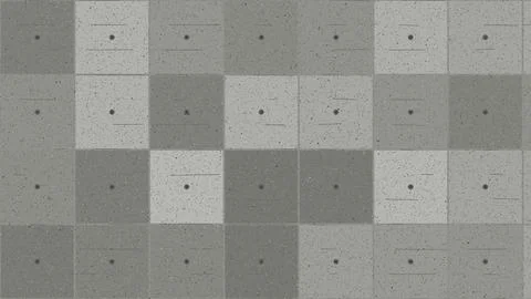 Minimalist geometric chessboard pattern with square tiles and dots Stock Illustration