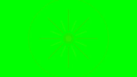 Minimalist geometric circle and lines overlay on a solid green background Stock Footage 340901721