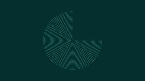 Minimalist geometric circle pattern with dotted radial lines on dark backgrou Stock Illustration