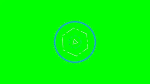 Minimalist geometric circular loading animation on a vibrant green background Video stock 340905159
