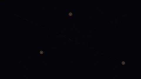 Minimalist geometric composition with thin intersecting lines on black Stock Footage 338309746