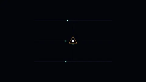 Minimalist geometric composition with white dots and orange triangular lines Stock Footage 338311206