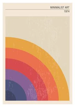 Minimalist geometric design poster, vector template with primitive shapes Stock Illustration