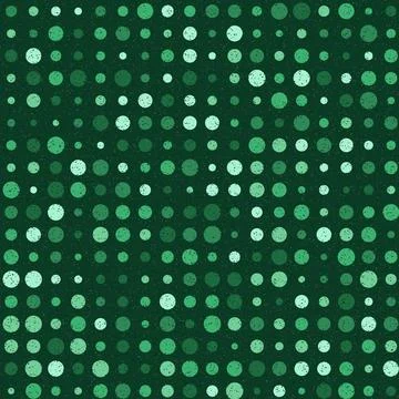 Minimalist geometric dots pattern on dark green background illustration Stock Illustration