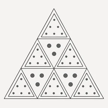 Minimalist Geometric Dotted Triangle Vector Wallpaper Illustrazione stock