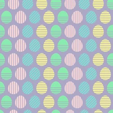 Minimalist Geometric Easter Eggs Seamless Pattern Illustrazione stock