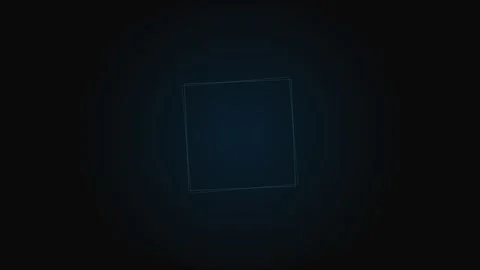 Minimalist geometric frame composed of two intersecting dotted square lines Stock Footage 339615278