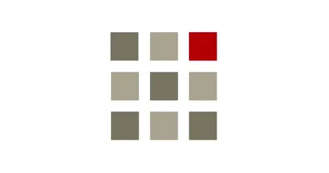Minimalist geometric grid animation showing scaling squares Stock Footage 338377076