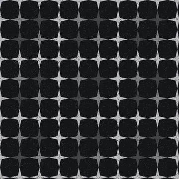 Minimalist geometric grid pattern with black squares and gray lines illustr.. Stock Illustration