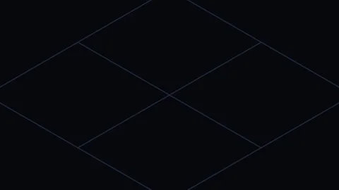 Minimalist geometric grid pattern with four orange markers on dark background 動画素材 338310953