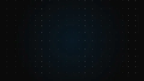 Minimalist geometric grid pattern with small white dots on black background Stock Footage 339615946